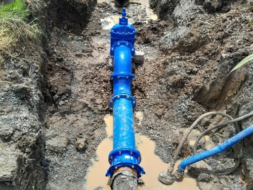 A fresh set of pipes for water supply 